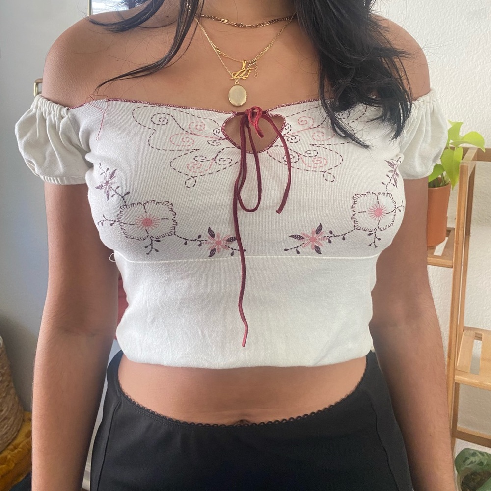 Vintage Tempted White Prairie Girl Shirt